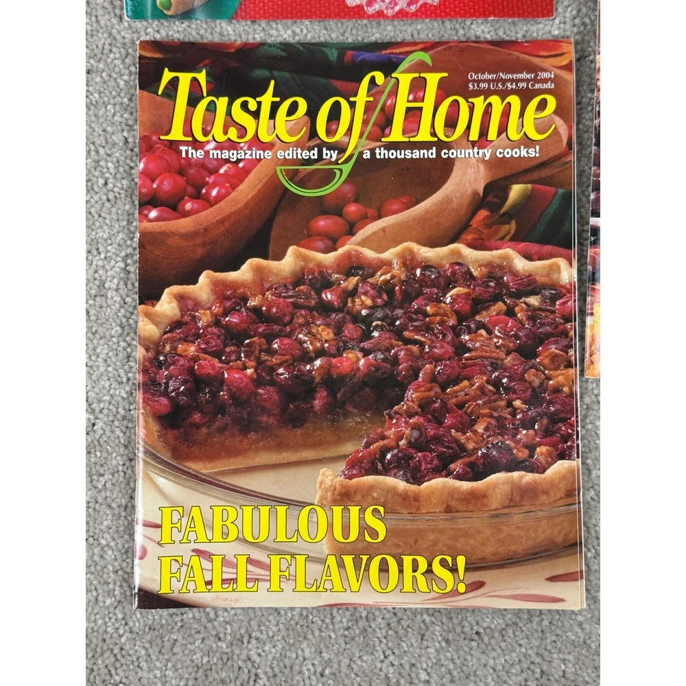 Taste of Home Magazine Lot 3 Issues 2000 2004 Holiday Fall Recipes Vintage